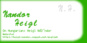 nandor heigl business card